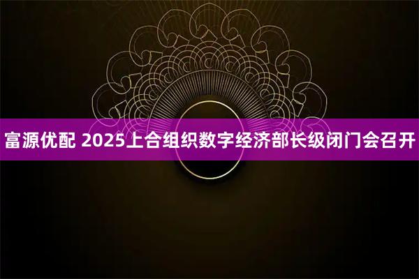 富源优配 2025上合组织数字经济部长级闭门会召开